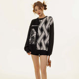 Unisex Sweater Fall Dark Style Brocade Sweater