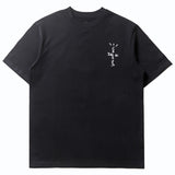 Hip-hop t-shirts: american high street spring/summer short-sleeve, personalized letter print, loose fit, casual sports t-shirt