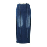 Women Skirt Summer Sexy Split Denim Skirt Sexy Dress