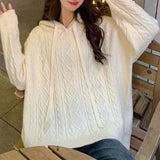 Women Knitwear Fall Winter Hooded Knitwear Sweater