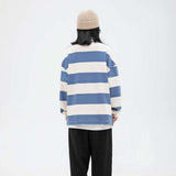 Unisex Hoodie Autumn Chest Striped Sweater