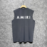 Amiri tank top flat thick letter spider armband printing