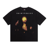 saint m t shirts s.m abstract letter graphic crew neck pullover short sleeve top