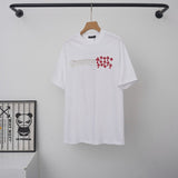 Ch hip-hop t shirts summerch american trendy high streetaccessible luxury cross embroider short sleeve easiest for match