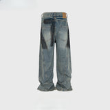 MIJKO Mens Vintage Pants MIJKO Luckme Old Straight Wide Leg Jeans