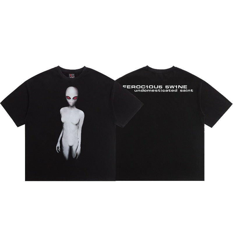 saint m t shirts s.m. alien mystery creature crewneck pullover short sleeve tee