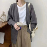 Women Knitted Cardigan Autumn and Winter V-neck Knitted Top