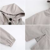 Women Trench Coat Autumn and Winter Waterproof Anorak Women's Casual Long Coat