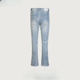 MIJKO Men's Vintage Pants MIJKO Men's Wide-Foot Zipper Pants Slim-Fit Pants Jeans