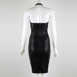 Women Evening Dress Mesh Sexy Evening Dress Banquet Bandage One-Piece Dress