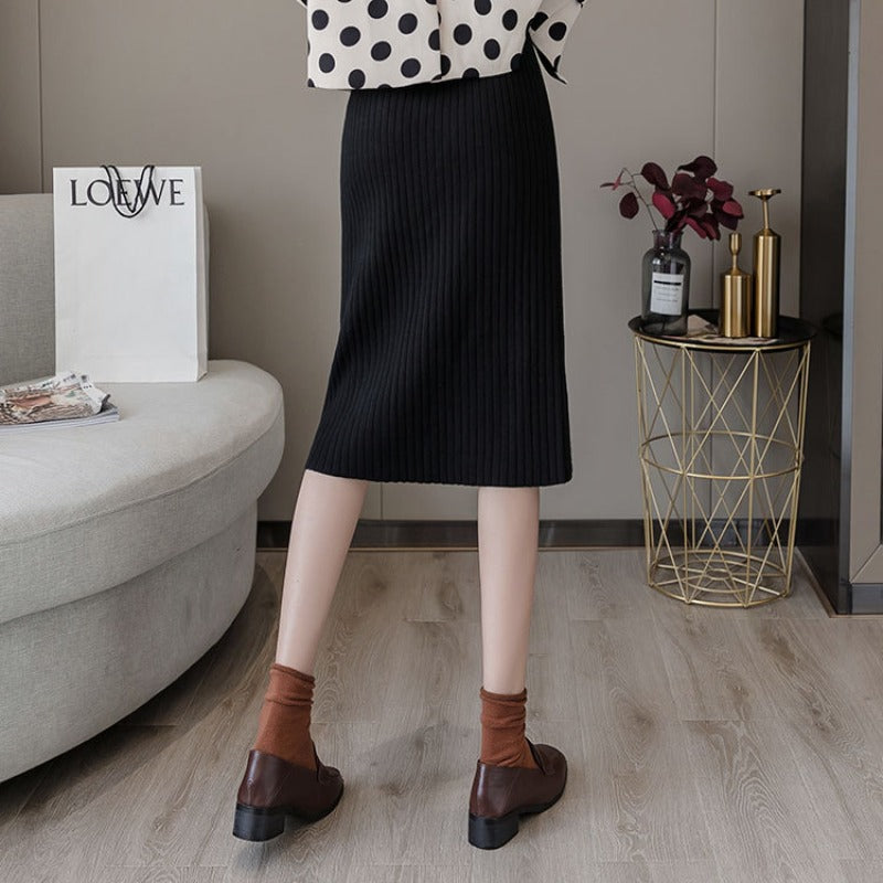 Women Knitted Skirt Sweater Autumn and Winter