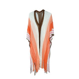 Women Knit Beach Cover Knitted Tassel Shawl Holiday Smock Dress Hollow out Beach Cover-up