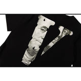 Vlone T Shirt Spring Big V Letter Short Sleeve