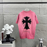 Ch hip-hop t shirts gch short sleeve cross loosecasualpure cotton american heavy weight short sleeve men