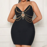 Women's Evening Dress Sexy Suspenders Slim Fit Bandage Dress Dress Dress