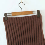 Women Sweater Knitwear Loose Batwing Sleeve Knitwear Sweater Cross Knitted Sheath Skirt Suit