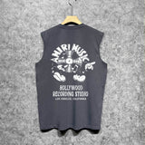 Amiri tank top note fan printing