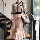 Women Maxi Dress Autumn and Winter Knitting Dress