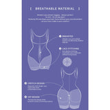 Shapewear bodysuit Zippered crotch, butt-lifting, tummy-control