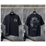 Ch hip-hop t shirts correct version ch kevin cross roller handmade patch embroider short-sleeved american high street