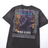 saint m t shirts s.m character & letter graphic crew neck short sleeve tee