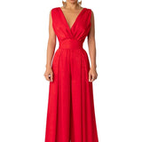 Women's pants: european and american fashionable summer slim-fit jumpsuit, high-waisted, slimming, straight-leg wide-leg pants for women