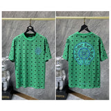 Ch hip-hop t shirts trendy ch full printed cross short sleeve couple loosecasualpure cotton american heavy weight
