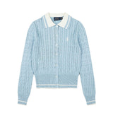Rl ralph pony polo collar preppy stylecardiganfall and wintertopsknittingfall and wintercouplecasual woolen sweater