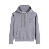 Ami aheoine hooded long sleeves couple hoodie loose heart fall and winter raglan sleeves patch embroidered sweatshirt