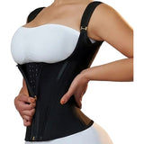 Shapewear tank top latex double layer waist cincher belt