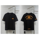 Ch hip-hop t shirts ch short-sleeved flap pocket pants sanskrit letter flocking cross loosecasualamerican heavy weight short-sleeved