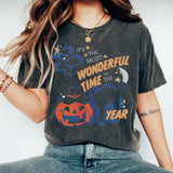 Washed Halloween Halloween Printed Street Vintage T-Shirt