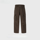 MIJKO Men's Vintage Pants MIJKO trousers men's and women's high street style multi-pocket casual trousers