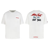 Ch hip-hop t-shirts: ch short-sleeve racing graffiti series - relaxed fit, premium cotton, american heavyweight tee