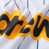 Drew house tshirt r d@ew letter print striped color block crew neck pullover short sleeve