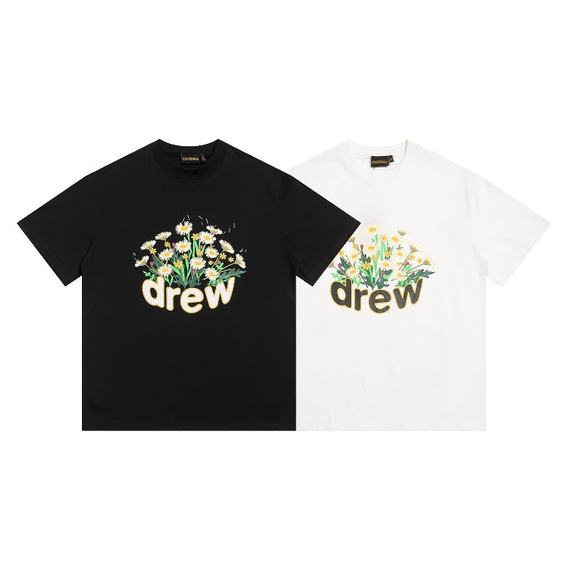 Drew house tshirt r collection d@ew floral print crew neck pullover short sleeve wholesale