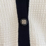 Women Sweater Knitwear Autumn and Winter Classic Style Contrast Color V-neck Knitted Cardigan Sweater Coat
