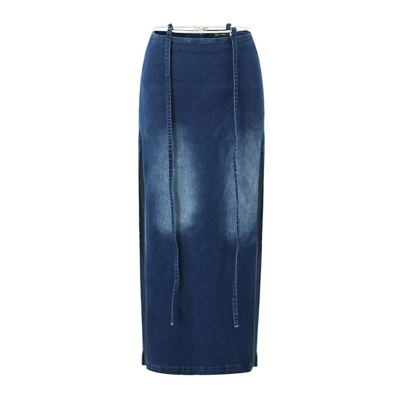 Women Skirt Summer Sexy Split Denim Skirt Sexy Dress