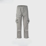 MIJKO Men's Vintage Pants MIJKO trousers men's and women's drawstring trousers slim-fitting casual overalls