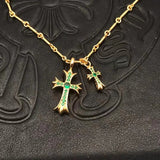 Chrome Hearts Necklace Bamboo Necklace Double Cross Men's and Women's Necklaces