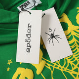 Sp5der Hoodie Cobweb Puff Print Pure Cotton