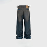 MIJKO Men's Vintage Pants MIJKO Men's Women's Old Design Jeans Straight Pants