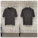 Ch hip-hop t-shirts: ch cro's spring/summer hot-selling cross appliqué embroidered short-sleeve men's t-shirt, couple style, high street fashion