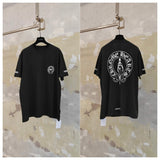 Ch hip-hop t shirts ch croo short-sleeved couple sanskrit letter character printingloosecasualpure cotton american style