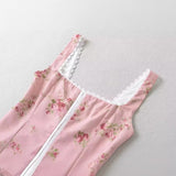 Women Tops Summer Printed Vest Backless Short Top