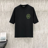 Ch hip-hop t shirts ch kroma hoof sanskrit cross printingloosecasualpure cotton american heavy weight short sleeves