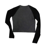 Women T-shirt Autumn and Winter XINGX Pattern Long-Sleeve T-shirt Slim Fit Sexy Short Top