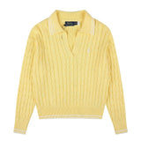 Rl ralph pony polo collar casualpullover wool sweater sweatertopsknittingfall and winter macaron couple