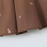 Women Dresses Summer Sexy Pleated Floral Strap Dress (Xds0414)