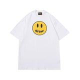 Drew house tshirt r collection d@ew smiley face letter print crew neck pullover short sleeve wholesale single piece